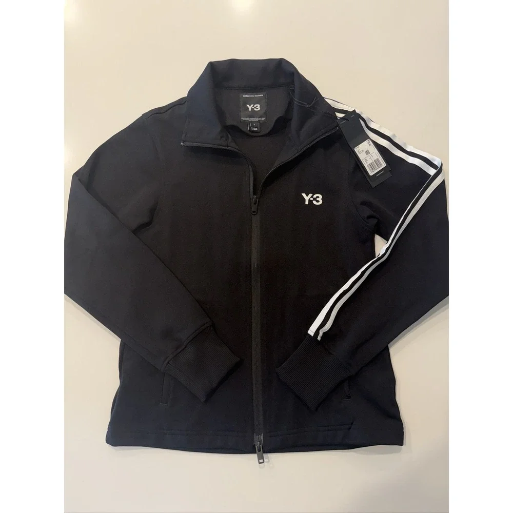 Y-3 W TT Track Top Black Striped Full Zip Jacket IW7460 S Mens